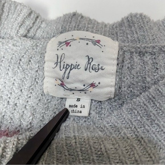 Hippie Rose Marled Striped Long Sleeve Sweater Small Pink Blue Purple Gray NWOT - Picture 5 of 9